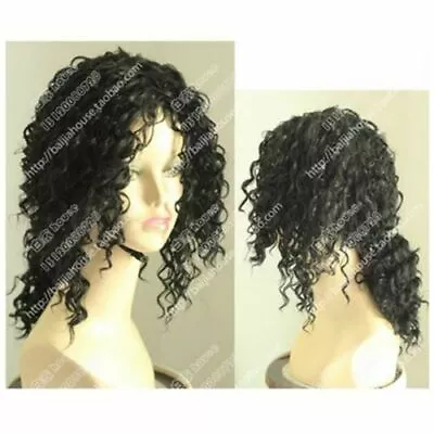 MJ Michael Jackson Sexy Black Curly Wig Fashion Cosplay Hair Wig Synthetic Wigs • $26.21