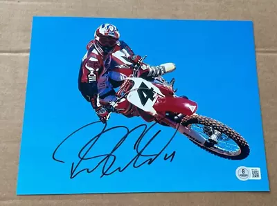 Ricky Carmichael Signed 8x10 Motorcross Photo Beckett Bas #3 • $61.10