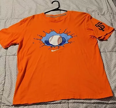 NIKE MLB San Francisco Giants Men's Adult Large T-Shirt Orange Approx. 22  X 29  • $8