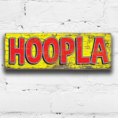 Hoopla Fairground Sign 28cm Retro Vintage Style Fun Fair Carnival Stall Plaque • £14.50