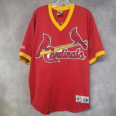 Rare Vintage Majestic St Louis Cardinals Albert Pujols 5 Throwback Jersey Men XL • $49.99