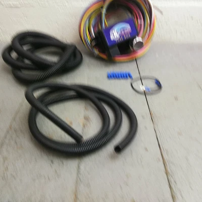 $159.94 • Buy 12v 18 Circuit 12 Fuse Universal Wiring Harness Kit 1952 Oldsmobile Flathead 