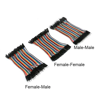 $3.64 • Buy 40Pin DuPont 2.54 Connector Cable Rainbow Ribbon Jumper Wire F-F/M 10/21/30/40cm