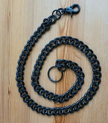 30  Black Heavy Duty Leash Metal Wallet Chain Biker Trucker Jean Key Chain • $19.95