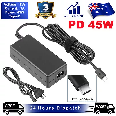 45W USB C Fast Charger Adapter Type-C For Dell XPS 13-9370 9380 Latitude 13-7370 • $20.99