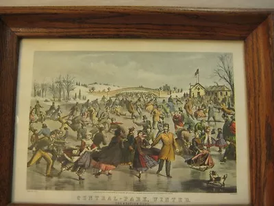 Vintage Currier & Ives. Lith. N.Y. Print With Wooden Frame • $49.99