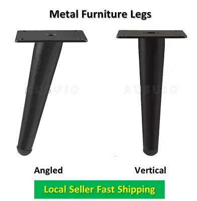 $8.50 • Buy Black Metal Nordic Scandinavian Furniture Legs Cabinet Couch Sofa Bed Lounge