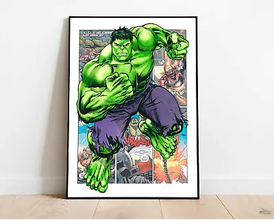 HULK - Marvel - Avenger - Superhero Wall Digital Art Poster Decor  • $9.63