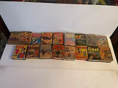 $12.50 • Buy 17 Vintage Big Little Book Lot Felix G Man -tom Mix-secret Agent Etc Etc