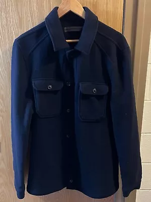 Mango Men's Wool Blend Jacket - Navy Size Large • $35