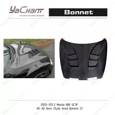 Carbon RE AD Aero Style Hood Cover Fit For 03-12 Mazda RX8 SE3P Bonnet Glossy • $699