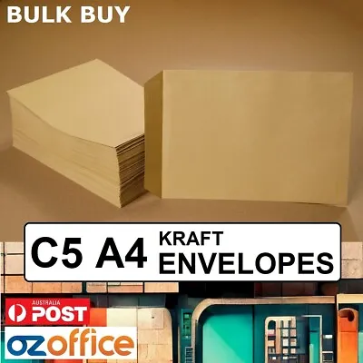BULK BUY C5 A4 Yellow Envelopes Kraft Business Envelopes C5 A4 Mailer • $19.90