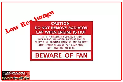 Decal Beware Of Fan (77 - 88) For Torana And Holden • $9