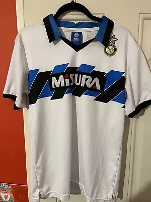 BNWT Inter Milan 1990 Away Score Draw Football Shirt Medium • £22