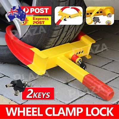 Heavy Duty Wheel Clamp Lock For Caravan Car Security + 2 Keys-new Anti-theft Au • $22.85