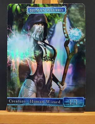 1x Human Wizard #1 *FOIL LAMINATED* Custom Altered Token GnD Cards • $4.50