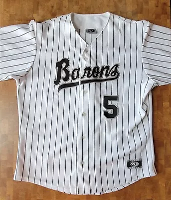 Baseball Jersey - Birmingham Barons - Minor League - White - #5 • $75