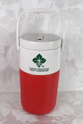 $12.99 • Buy Coleman Water Jug Cooler 5590 Red Promo Oklahoma Credit Assoc Vtg 1993 1/2 Gal.