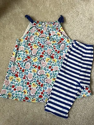 Mini Boden Girls Floral Stripe Set Tank Capri Size 2-3 Years • $29.99