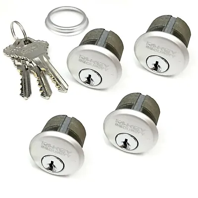 4 New Mortise Lock Cylinders 1  For Store Front Door Adams Rite Brass And 3 Keys • $25.03