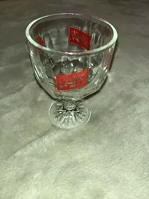 Schlitz Clear Beverage Glass Beer Schooner Goblet Trademark World Globe Logo VTG • $7.95