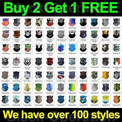 Face Mask Balaclava Scarf Neck Fishing Shield Sun Gaiter UV Headwear 100 Styles • $4.89