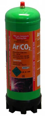 Argon/Co2 2.2L Gas Bottle For MIG Welding - Disposable Cylinder • £37