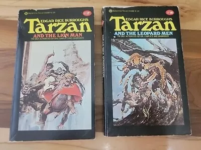 Tarzan Of The Apes Edgar Rice Burroughs 1975 Vol 17 - 18 Vtg Two Book Lot • $3