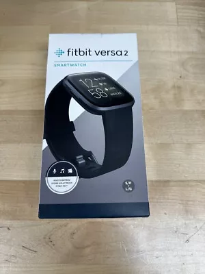 Fitbit Versa 2 FB507BK Cabon Black Voice Fitness Tracker Smart Watch NEW • $82.89