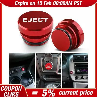 2x Universal Red EJECT Button Car Cigarette Lighter Cover Car Parts Accessories • $6.89