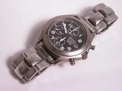 Seiko Chronograph Titanium Watch 200M Made In Japan • $29.99