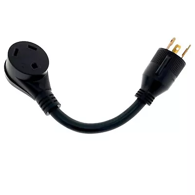 RV Power Cord Generator Adapter - 30A Female To 30A 3 Prong Twist Lock Male 12  • $14.95