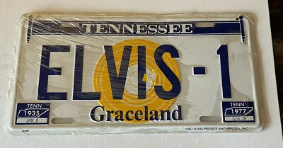 1935-1977 Elvis-1 Graceland W Record Metal License Plate SOUVENIR Sealed New! • $19.99