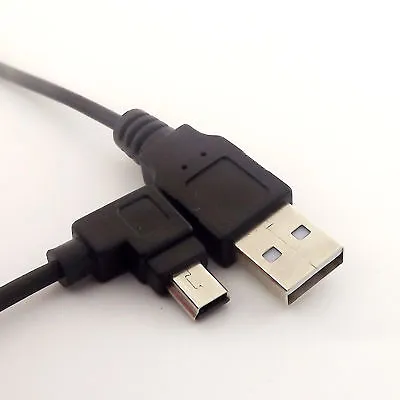 1x USB 2.0 A Male Plug To Mini B 5 Pin Left Angled 90 Degree Spiral Coiled Cable • $2.93