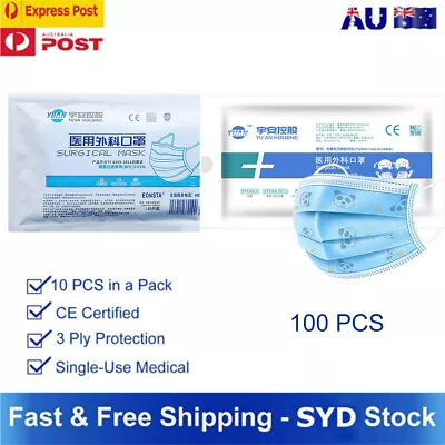 100PCS Adult Child Disposable Surgical Face Mask Sterile Anti-Bacterial 3 Layers • $12.99