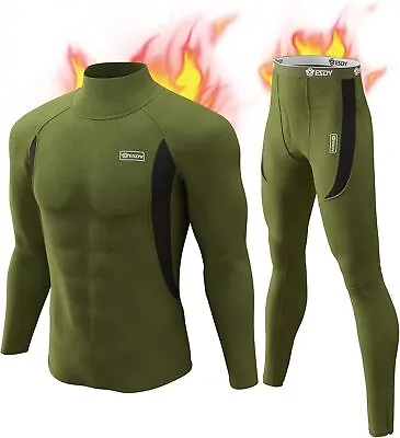 CL Convallaria Mens Thermal Underwear Set With Fly Long Johns Base Layer Winter • $51.87