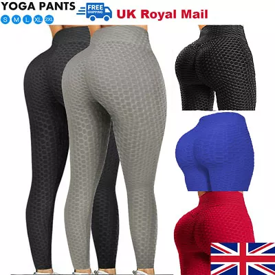 £8.51 • Buy Women Anti-Cellulite Yoga Pants Push Up Tik Tok Leggings Bum Butt Lift Sport Gym