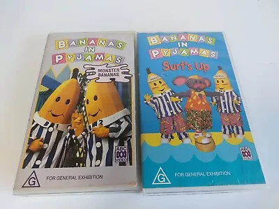 Bananas In Pyjamas - Monster Bananas (VHS 1994) PAL + Surfs Up 1995 • $25.90