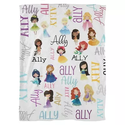 ALREADY Personalised Princess Baby Fleece Blanket *Name - Ally* Brand New • $25