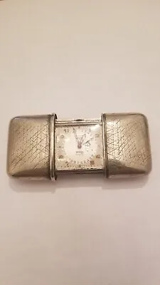 Vintage RARE TRIPLE DAY DATE MOON PHASE MOVADO ERMETO POCKET / PURSE WATCH • $950