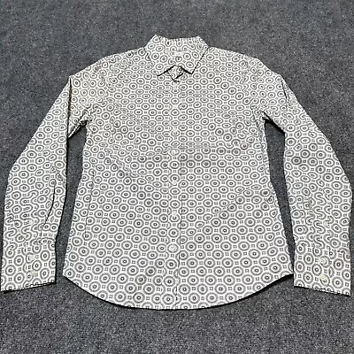 J Crew Haberdashery Shirt Womens Small Beige Cotton Blend Button Down Collar • $19.99