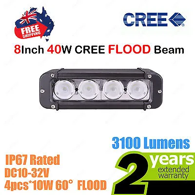 8inch 40W CREE LED Light Bar Work FLOOD Beam SINGLE ROW Truck ATV 4WD Car • $55