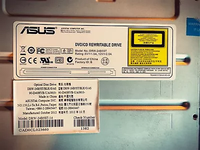 ASUS DRW-24D5MT Internal 24X SATA DVD Burner Drive For Desktop PC • £0.99