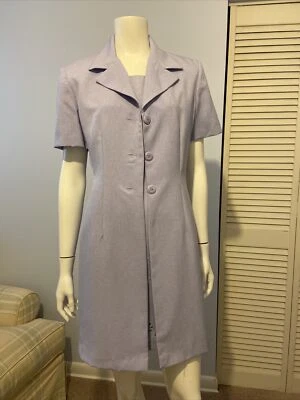 £27.26 • Buy Vintage DBY Dress And Coat SET Lavender Flower Print Size 5/6 EUC