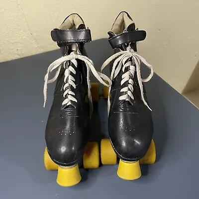 VARIFLEX 1980s Vintage BLACK  Roller Skates With Box MEN’s Size 9 • $34.20