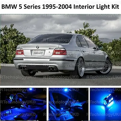 Blue Premium Bmw 5 Series E39 Saloon Interior Full Led Bulbs Light Kit Set  • $22.72