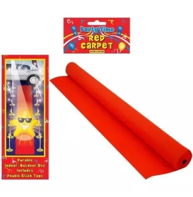 Red Carpet Floor Runner Hollywood Prom Birthday Partys Fancy Dress 15ft VIP UK • £7.69