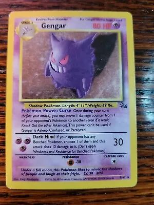 $19.99 • Buy Pokemon Card - Fossil 5/62 - GENGAR (holo-foil) WOTC *MP*
