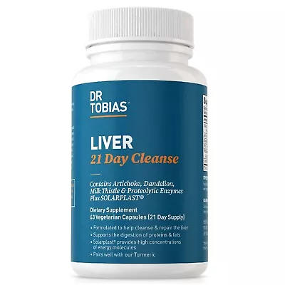 Dr Tobias Liver 21 Day Cleanse Herbal Liver Detox Cleanse 63 Capsules (3 Daily) • $27.02