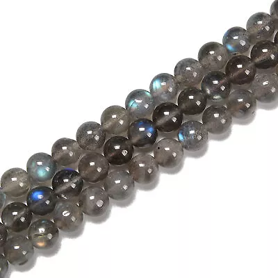 Top Quality Labradorite Smooth Round Beads Size 4mm 6mm 8mm 10mm 15.5'' Strand • $16.99